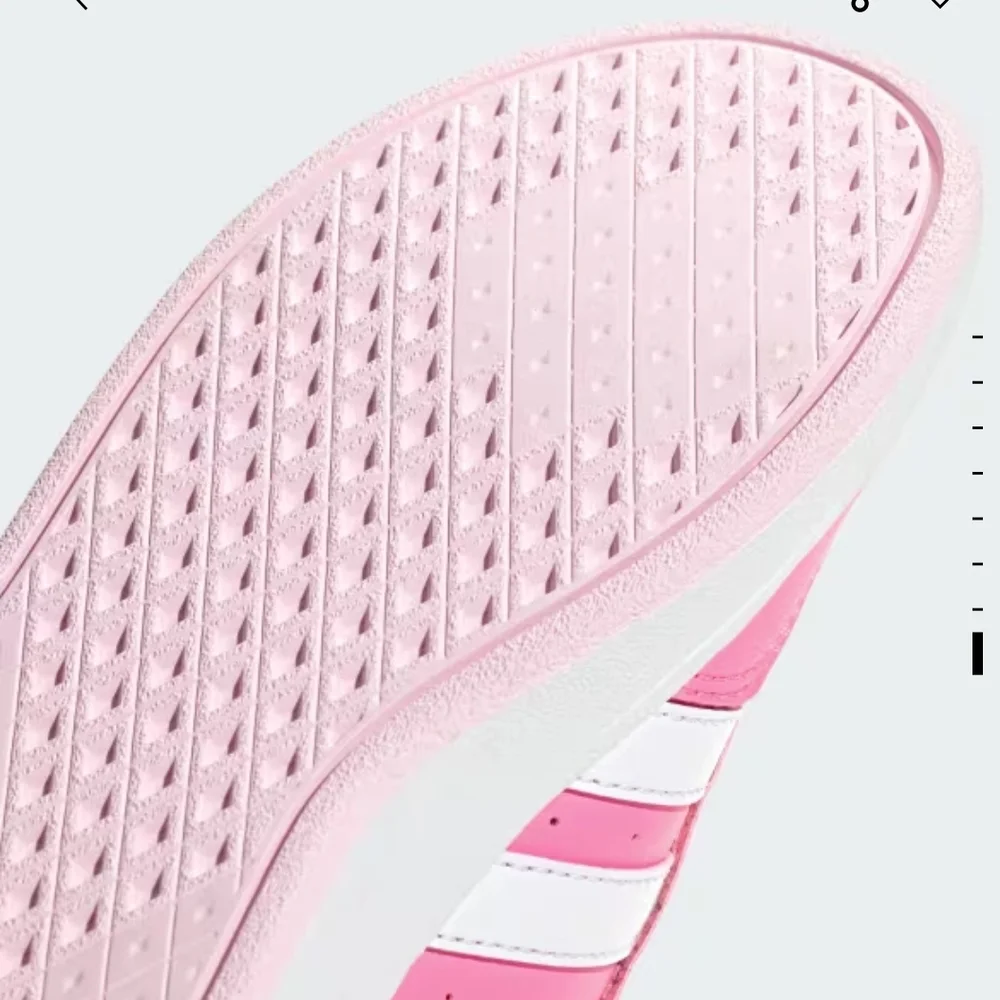 Adidas Breaknet Lifestyle Court Girls Pink & White Lace Sneakers - Picture 6 of 11